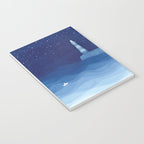 Lighthouse & the paper boat, blue ocean Notebook Gallery Image 3