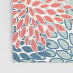 Festive, Floral Prints, Teal, Coral, Peach Poster Gallery Image 3