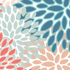 Festive, Floral Prints, Teal, Coral, Peach Coffee Mug Gallery Image 2