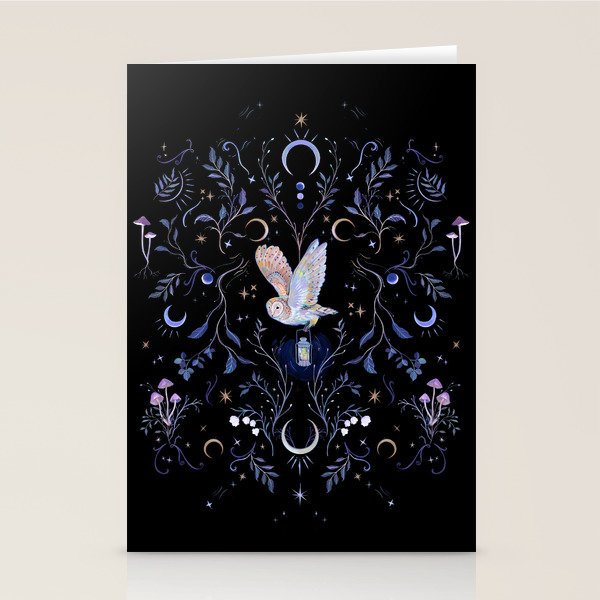 Moonlight Owl Stationery Card Gallery Image 1