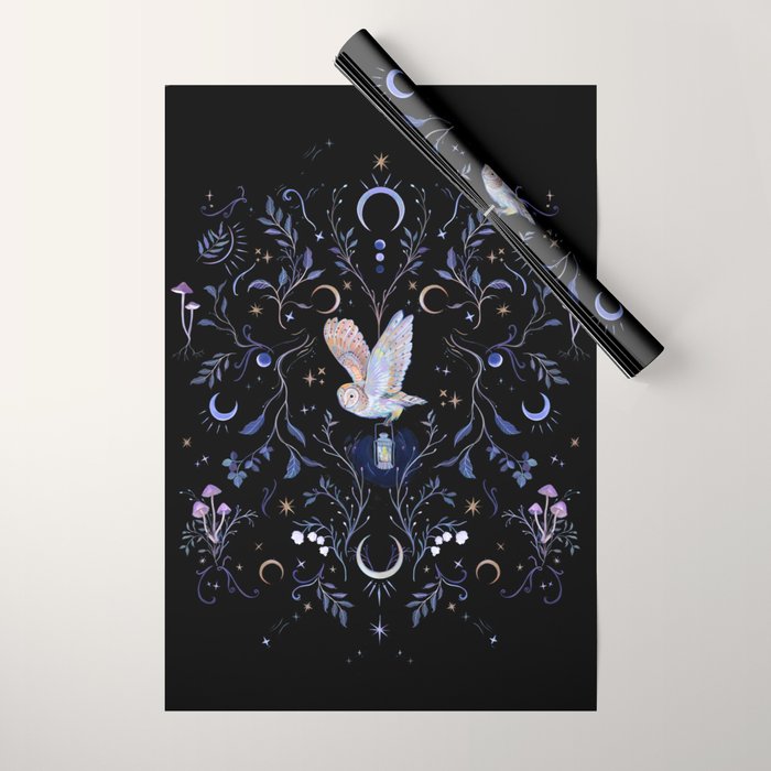 Moonlight Owl Wrapping Paper Gallery Image 1