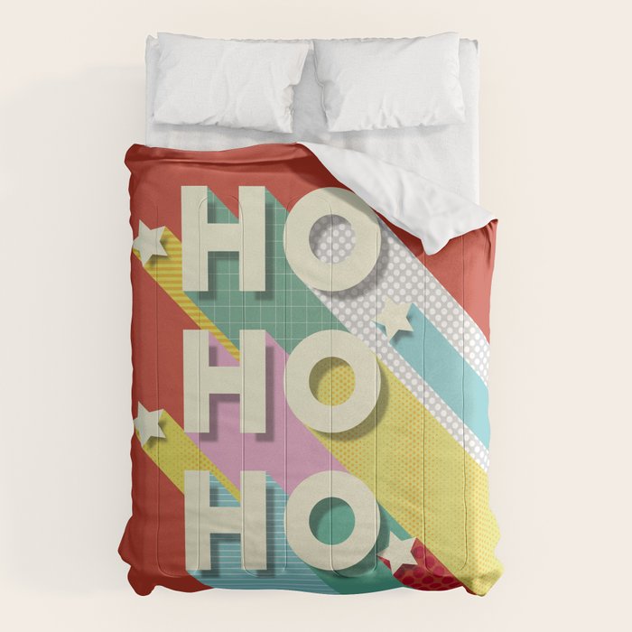 Ho Ho Ho Christmas typography Comforter Gallery Image 6