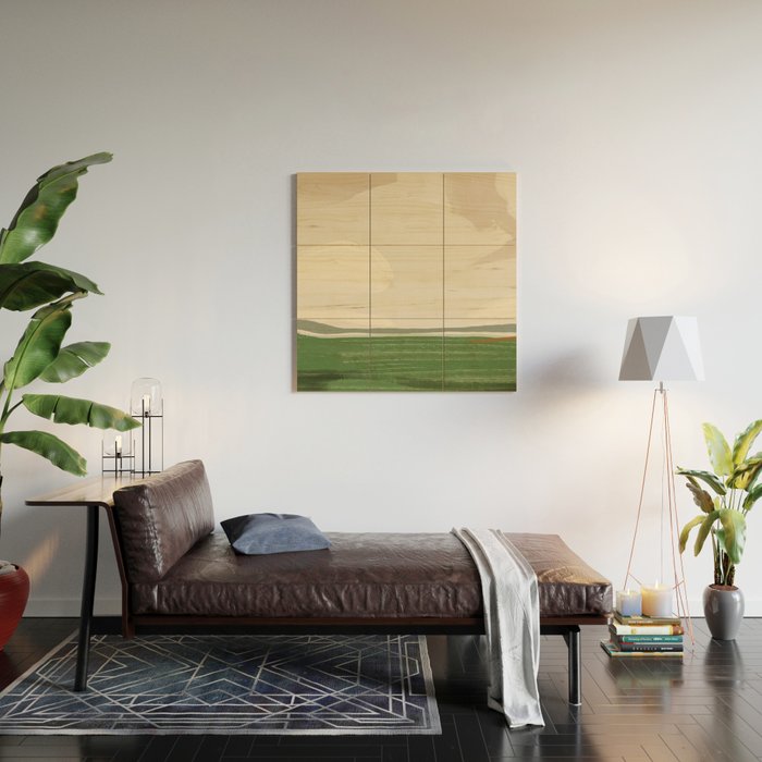 Large landscape -Sky and field Wood Wall Art Gallery Image 2