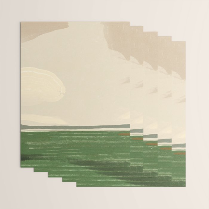 Large landscape -Sky and field Wrapping Paper Gallery Image 3