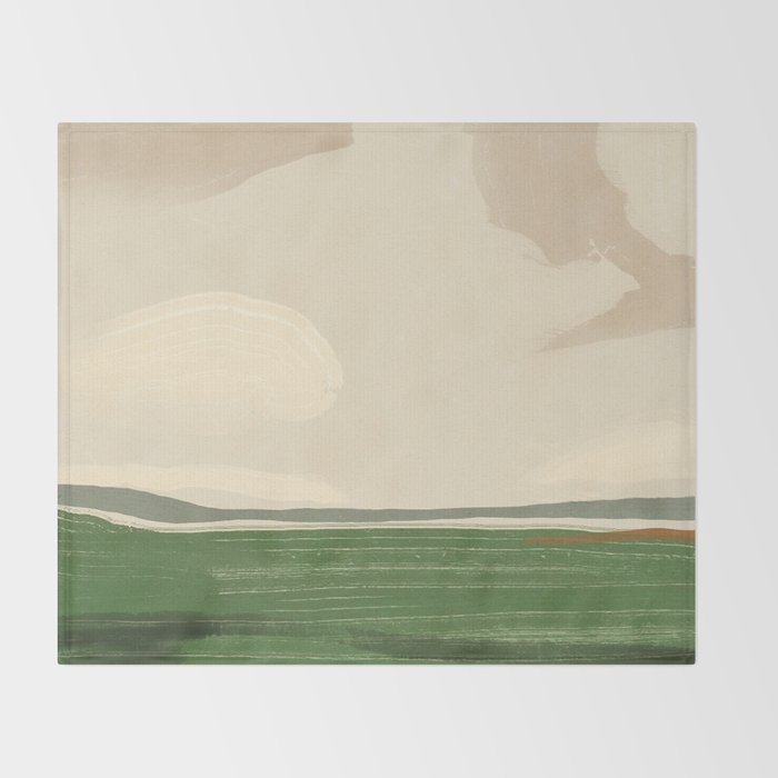 Large landscape -Sky and field Throw Blanket Gallery Image 2