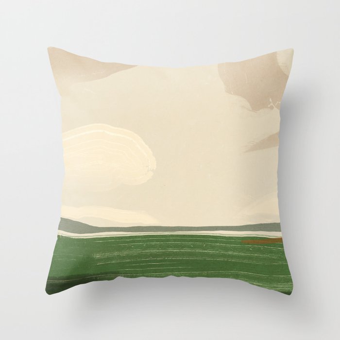 Large landscape -Sky and field Throw Pillow Gallery Image 6