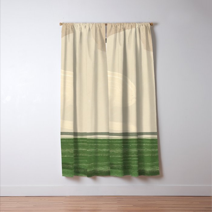 Large landscape -Sky and field Window Curtain Gallery Image 3