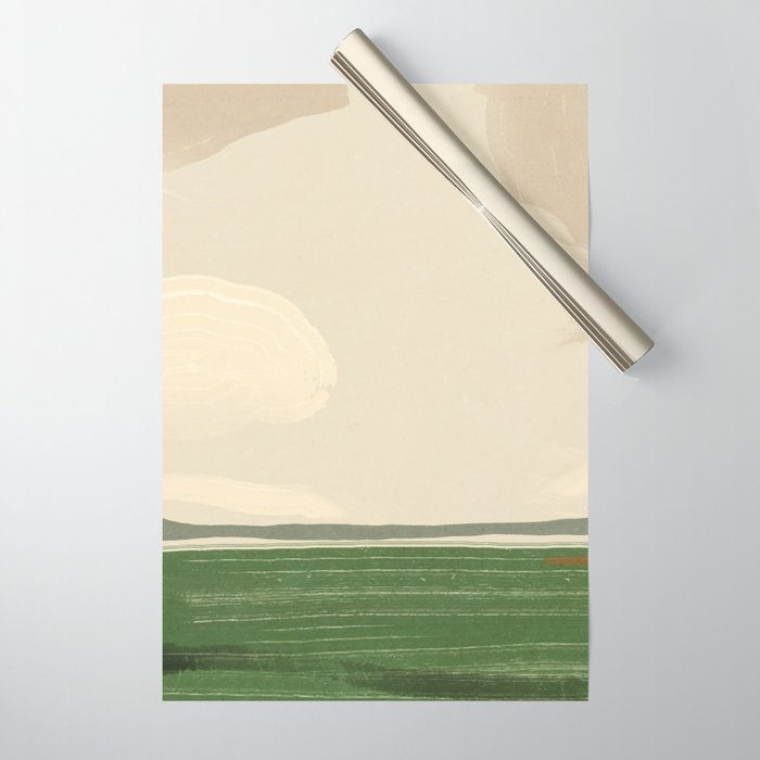 Large landscape -Sky and field Wrapping Paper Gallery Image 1