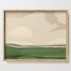 Large landscape -Sky and field Serving Tray Gallery Image 1