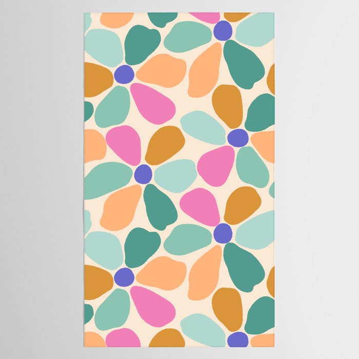 Jelly Bean Retro Flower Tablecloth Gallery Image 2