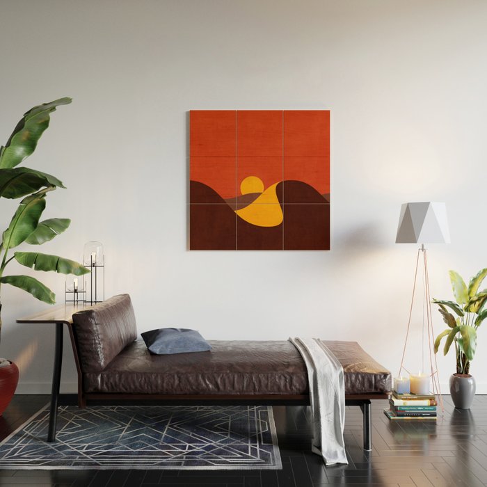 LANDSHAPES - Desert - sunset Wood Wall Art Gallery Image 2
