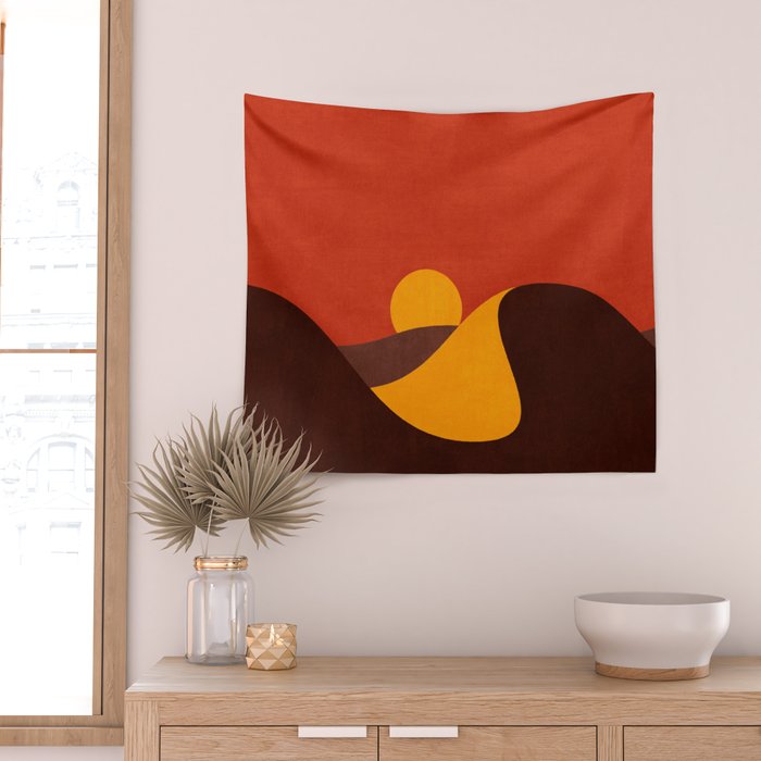 LANDSHAPES - Desert - sunset Wall Tapestry Gallery Image 2