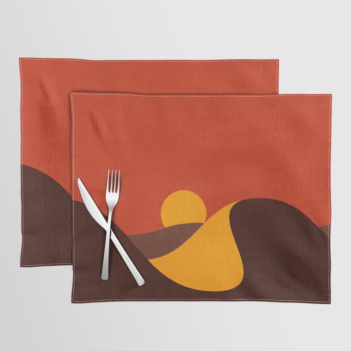 LANDSHAPES - Desert - sunset Placemat Gallery Image 1