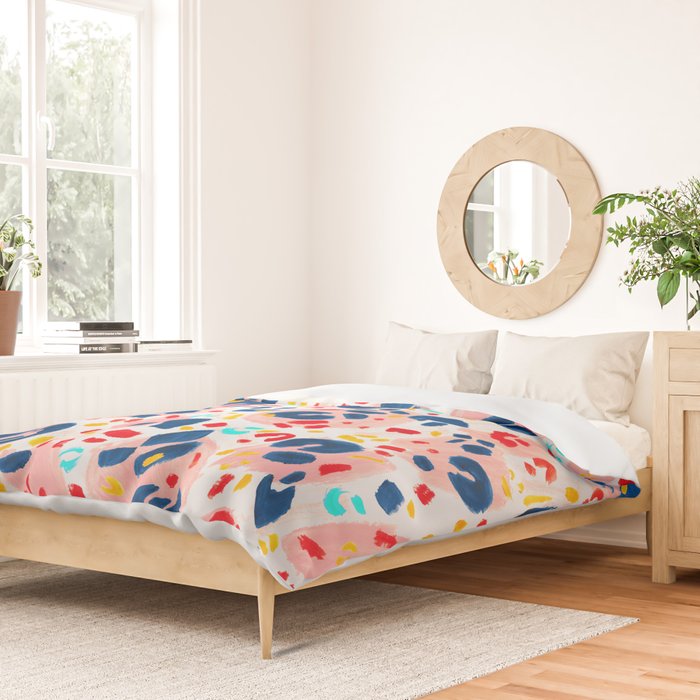Painted Abstract Leopard Print Duvet Cover Gallery Image 2