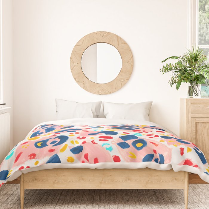 Painted Abstract Leopard Print Duvet Cover Gallery Image 3