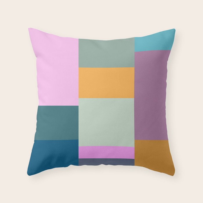 Playful Colorful Shapes 21  Throw Pillow Gallery Image 6