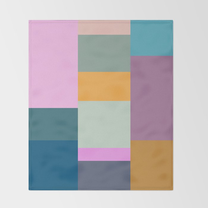 Playful Colorful Shapes 21  Throw Blanket Gallery Image 2