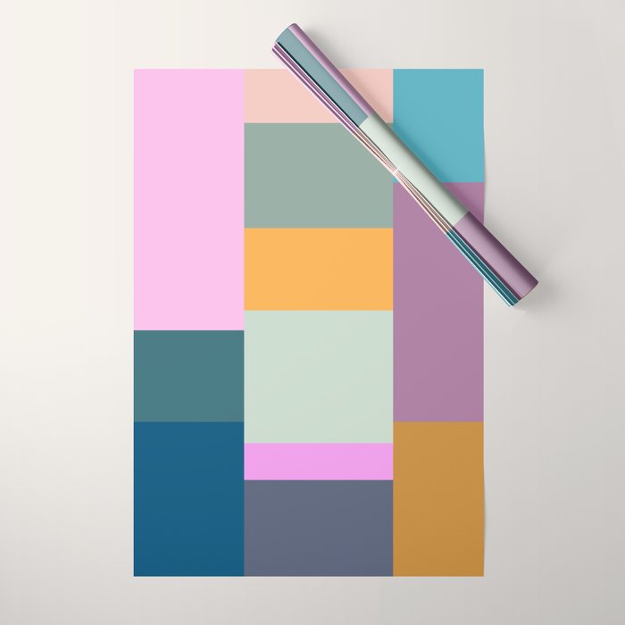 Playful Colorful Shapes 21  Wrapping Paper Gallery Image 1