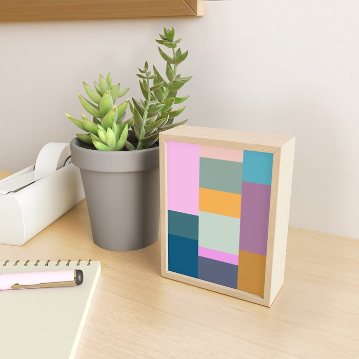 Playful Colorful Shapes 21  Mini Art Print Gallery Image 2