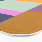Playful Colorful Shapes 21  Bath Mat Gallery Image 3