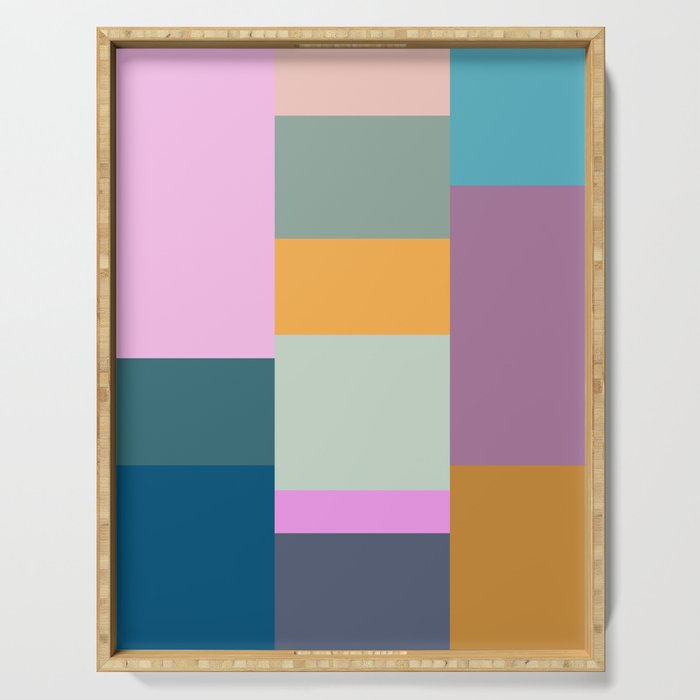Playful Colorful Shapes 21  Serving Tray Gallery Image 1