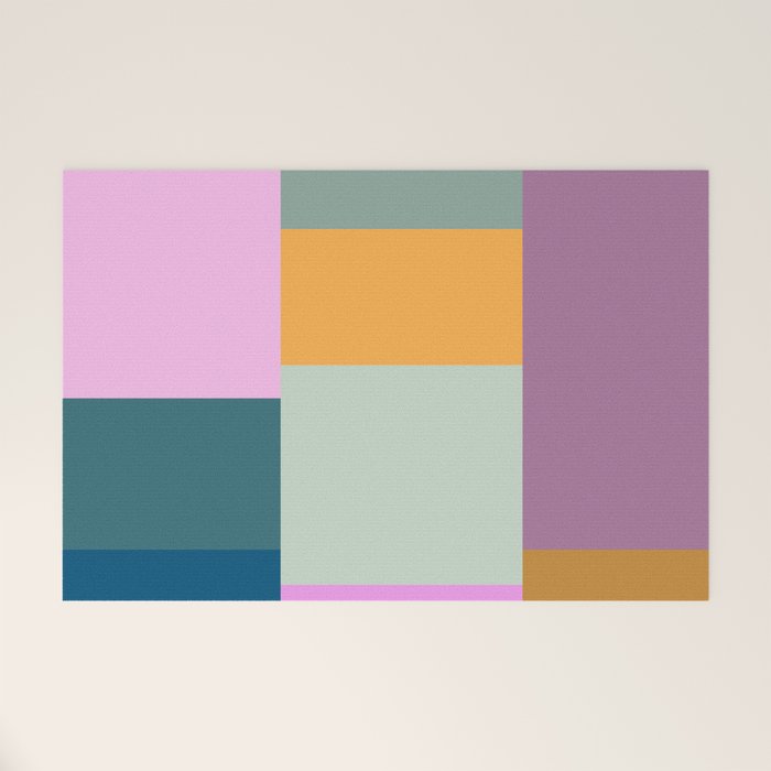 Playful Colorful Shapes 21  Welcome Mat Gallery Image 1