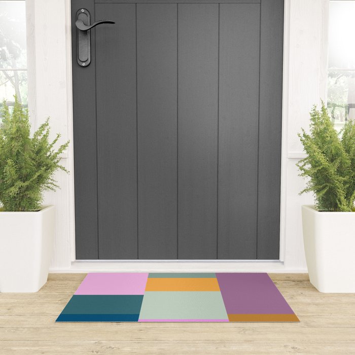 Playful Colorful Shapes 21  Welcome Mat Gallery Image 3