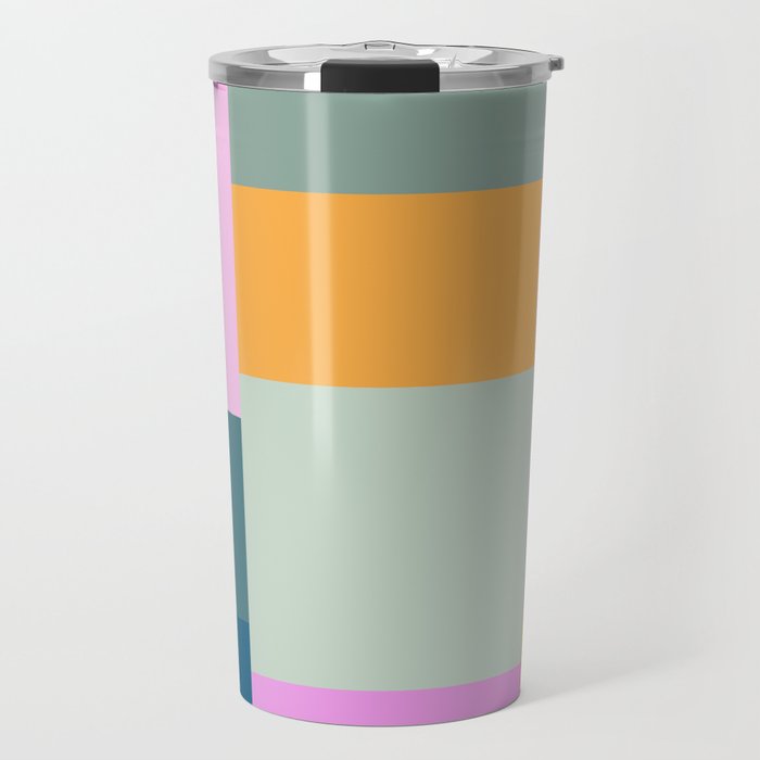 Playful Colorful Shapes 21  Travel Mug Gallery Image 1