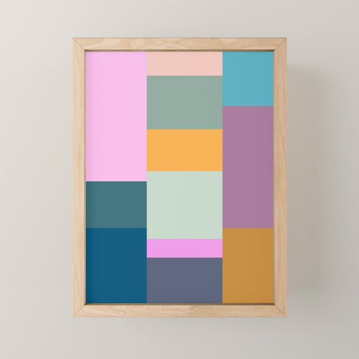 Playful Colorful Shapes 21  Mini Art Print Gallery Image 1