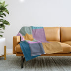 Playful Colorful Shapes 21  Throw Blanket Gallery Image 1