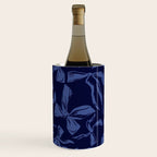 Blue bow pattern with dark background Wine Chiller Gallery Image 3