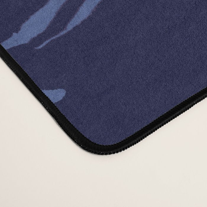 Blue bow pattern with dark background Desk Mat Gallery Image 4