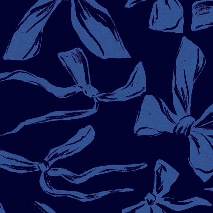Blue bow pattern with dark background Coffee Mug Gallery Image 2
