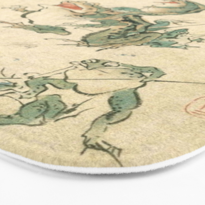 Battle Of The Frogs - Kawanabe Kyosai Bath Mat Gallery Image 3