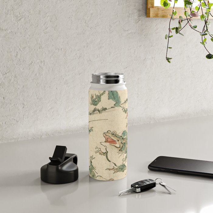 Battle Of The Frogs - Kawanabe Kyosai Water Bottle Gallery Image 4