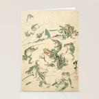 Battle Of The Frogs - Kawanabe Kyosai Stationery Card Gallery Image 2
