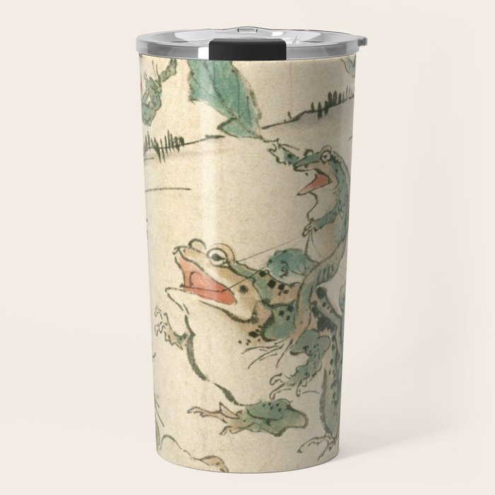 Battle Of The Frogs - Kawanabe Kyosai Travel Mug Gallery Image 1