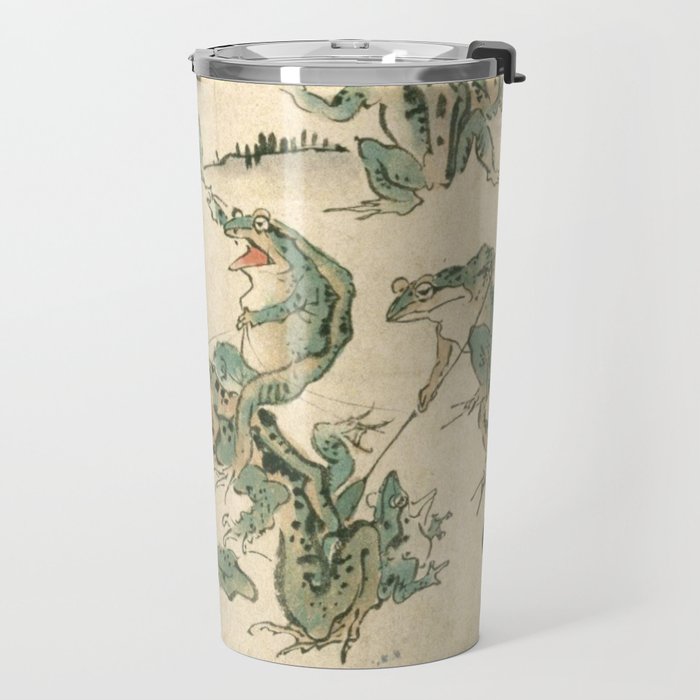 Battle Of The Frogs - Kawanabe Kyosai Travel Mug Gallery Image 2