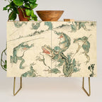 Battle Of The Frogs - Kawanabe Kyosai Credenza Gallery Image 1