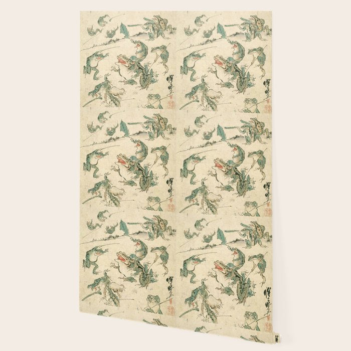 Battle Of The Frogs - Kawanabe Kyosai Wallpaper Gallery Image 2