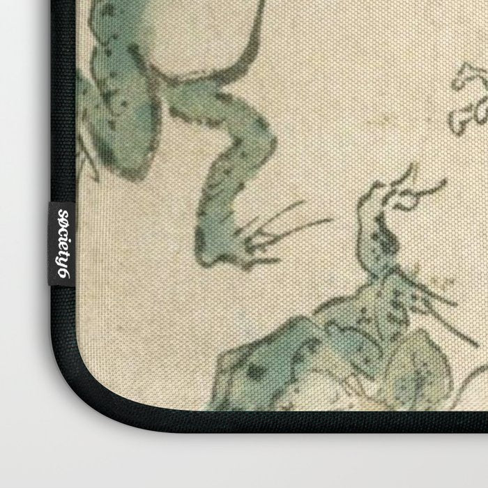 Battle Of The Frogs - Kawanabe Kyosai Laptop Sleeve Gallery Image 3