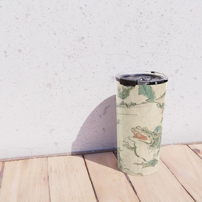 Battle Of The Frogs - Kawanabe Kyosai Travel Mug Gallery Image 4