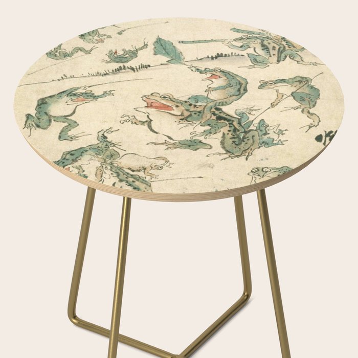 Battle Of The Frogs - Kawanabe Kyosai Side Table Gallery Image 2