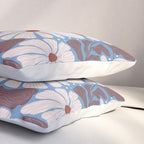Retro modern white daisies illustration  Pillow Sham Gallery Image 3
