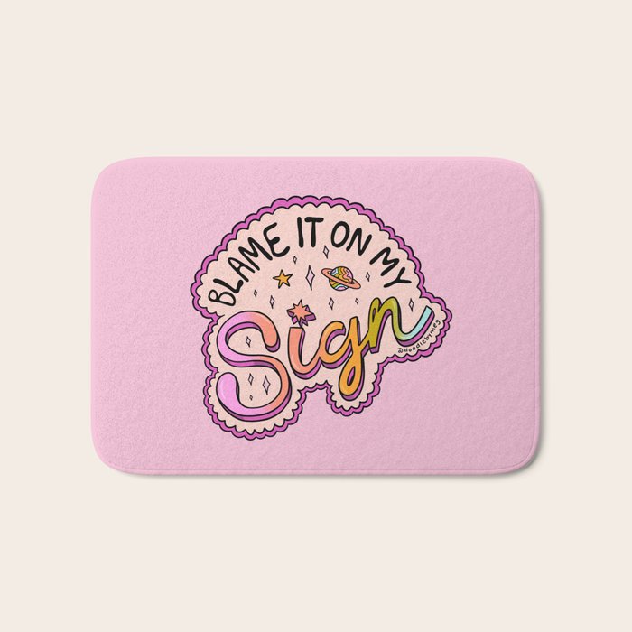 Blame It On My Sign Bath Mat Gallery Image 1