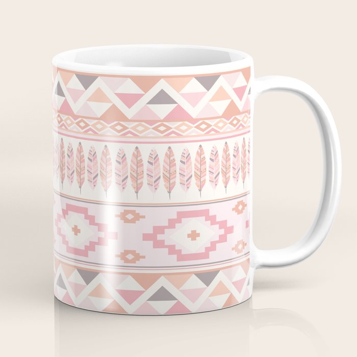Pink Boho Tribal Aztec Coffee Mug Gallery Image 1