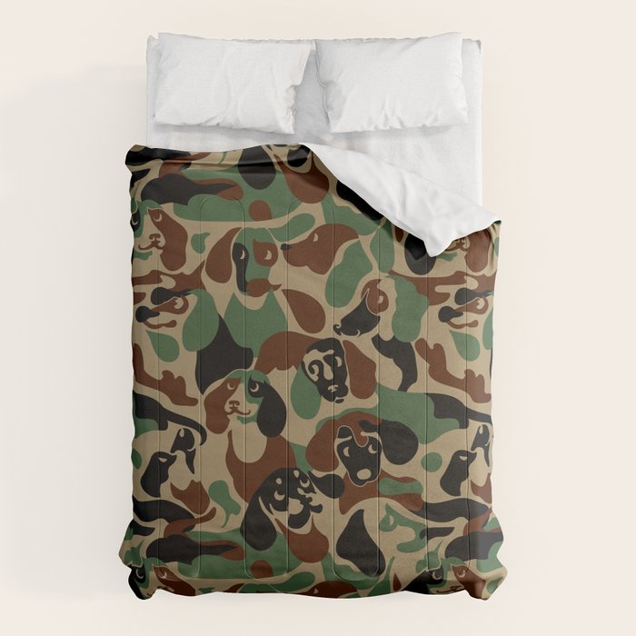 Dachshund  Camouflage Comforter Gallery Image 1