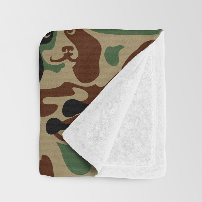 Dachshund  Camouflage Throw Blanket Gallery Image 3