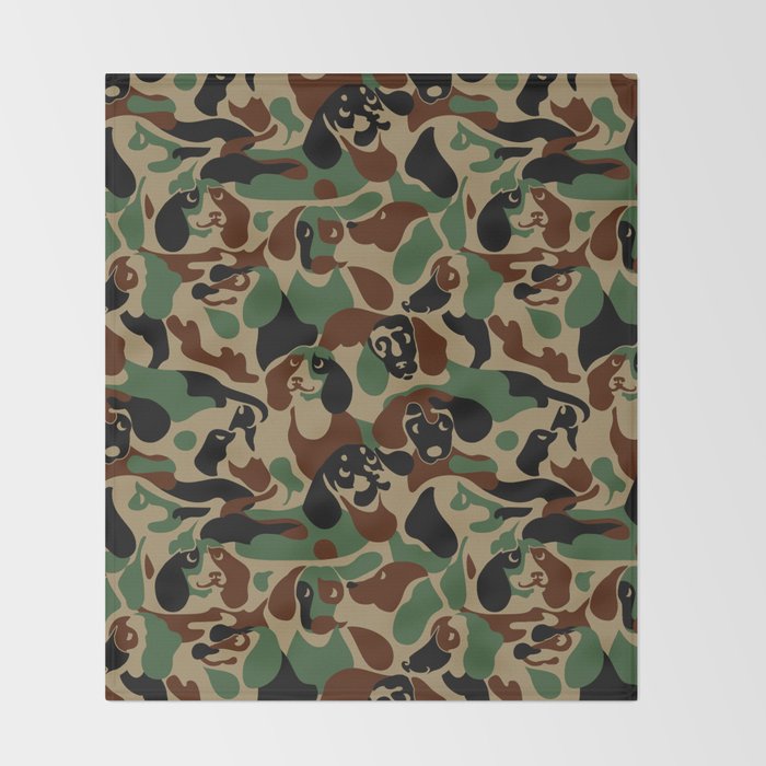 Dachshund  Camouflage Throw Blanket Gallery Image 2