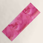 Blush pink magenta watercolor paint gradient Yoga Mat Gallery Image 1